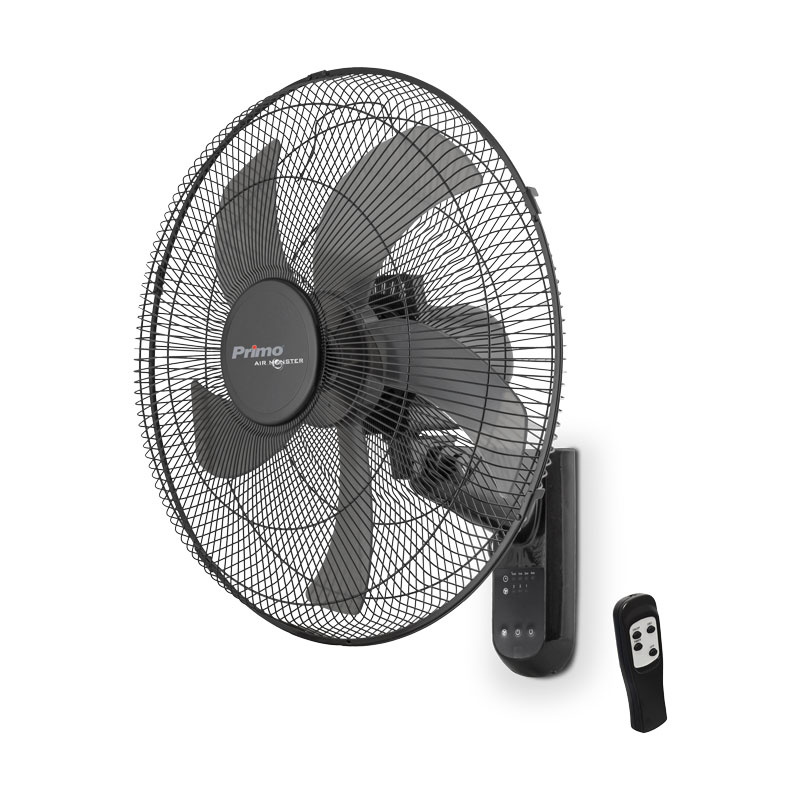 Primo 15833R Ανεμιστήρας Τοίχου Με Τηλεχειριστήριο Μαύρος 45cm (800415) 
